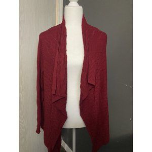 Chaus Womens Cardigan Sweater Burgundy  Size Medium